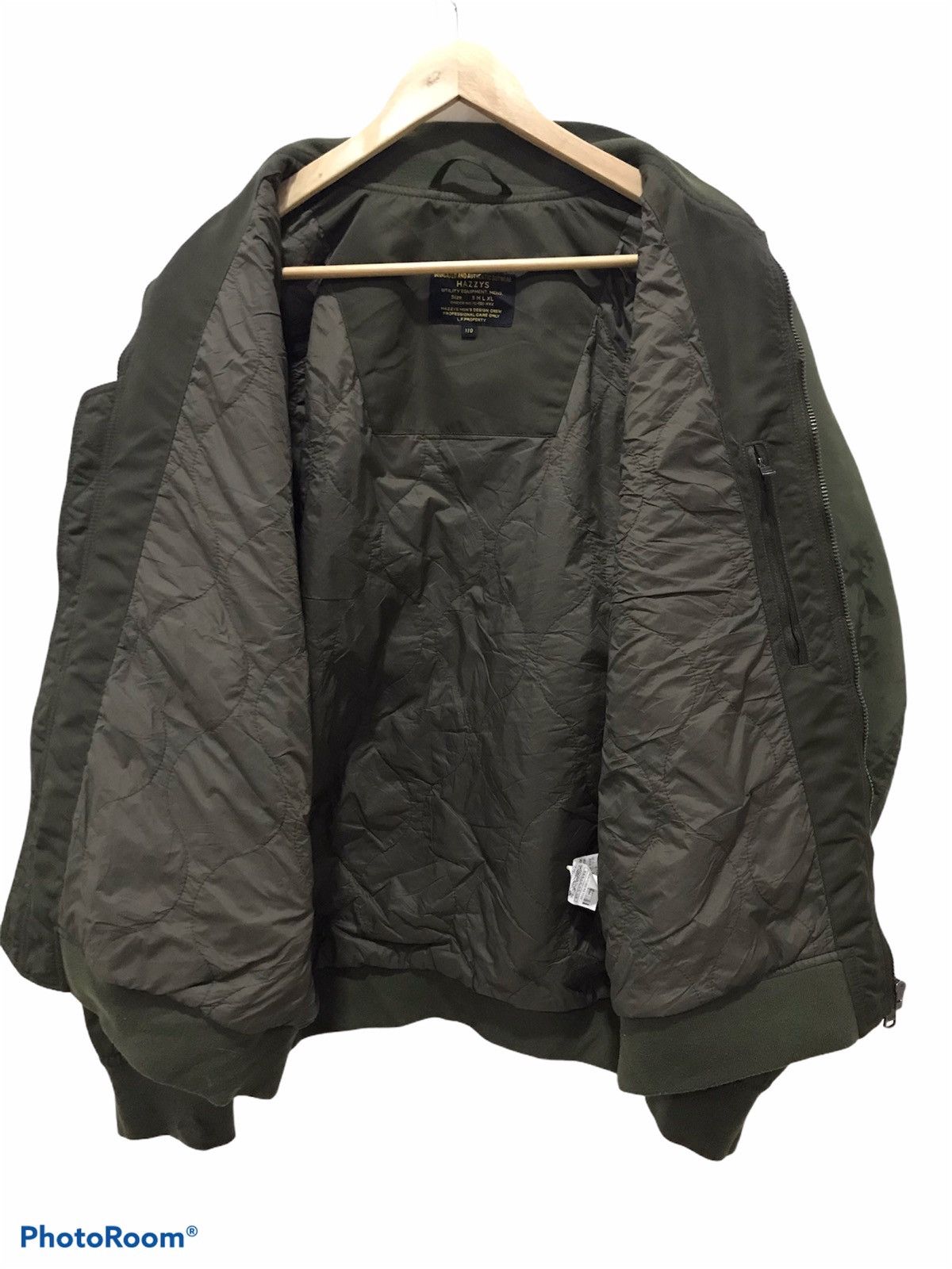 HAZZYS Hazzys olive green army bomber jacket Size US L / EU 52-54 / 3 - 3 Thumbnail