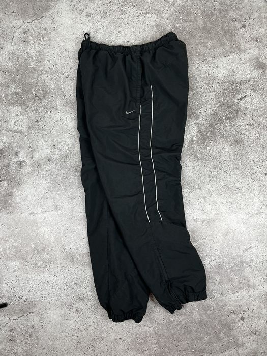 Nike Nike Vintage 00s Black Nylon Baggy Black Pants | Grailed