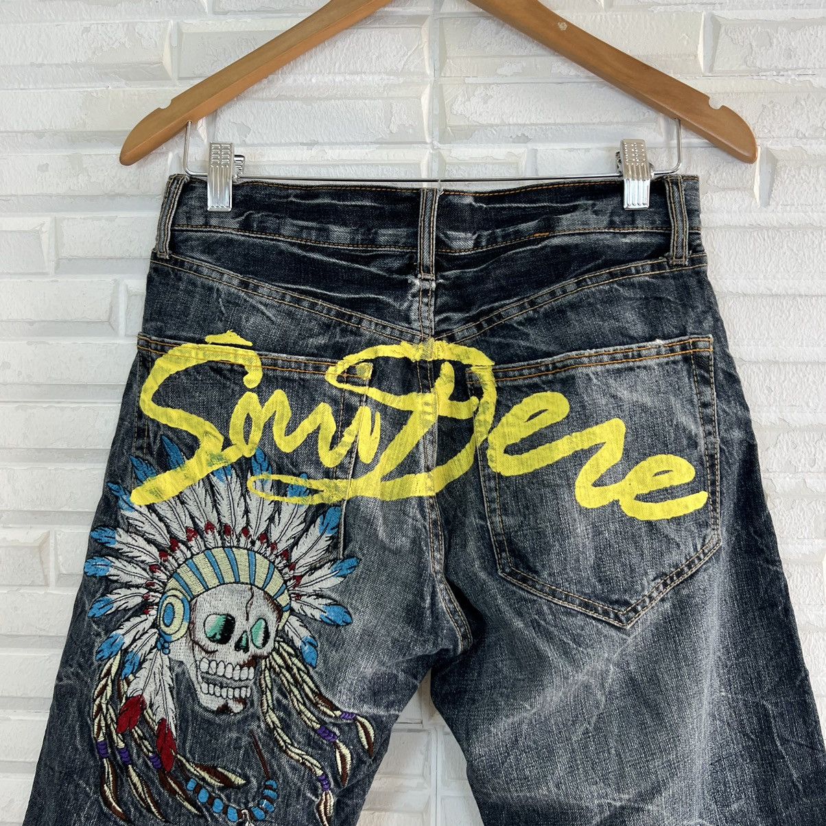 Japanese Brand RARE SORRIDERE SHORT PANTS JEANS PUNK DESIGN BIG LOGO Size US 29 - 4 Thumbnail