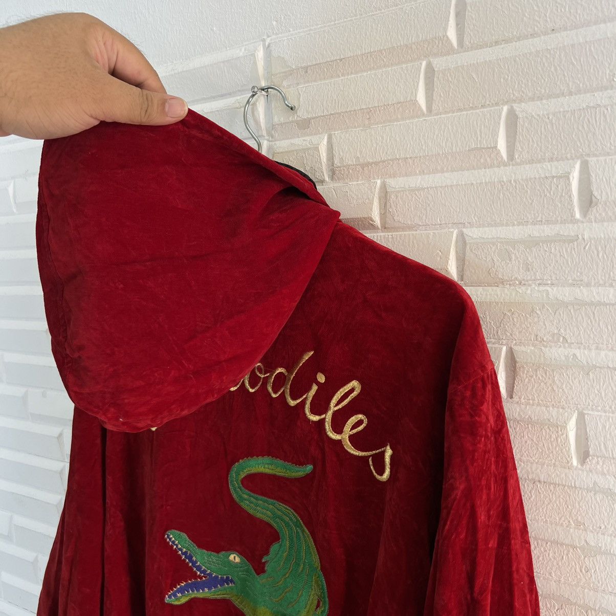 Japanese Brand VINTAGE MR SHINJI VELVET JACKET CROCODILE EMBROIDERY LOGO Size US M / EU 48-50 / 2 - 10 Thumbnail