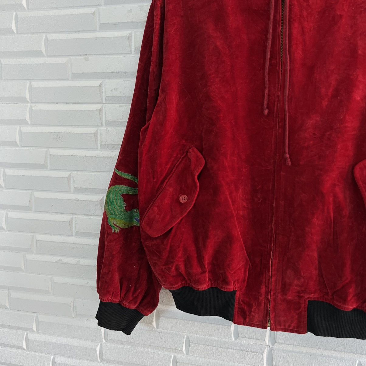 Japanese Brand VINTAGE MR SHINJI VELVET JACKET CROCODILE EMBROIDERY LOGO Size US M / EU 48-50 / 2 - 5 Thumbnail