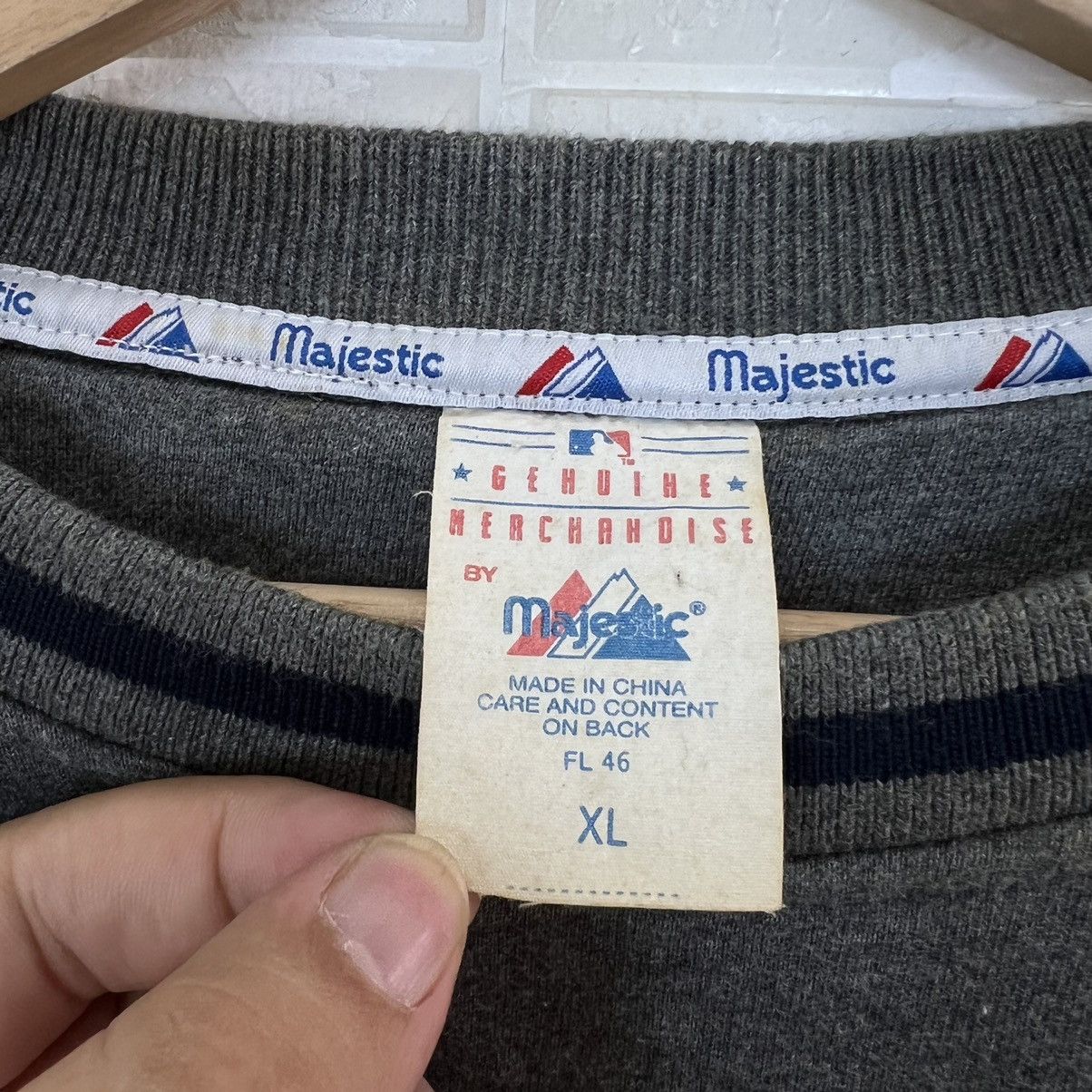 Japanese Brand VINTAGE MAJESTIC MLB NEW YORK BIG LOGO CREWNECK SWEATSHIRT Size US XL / EU 56 / 4 - 12 Thumbnail