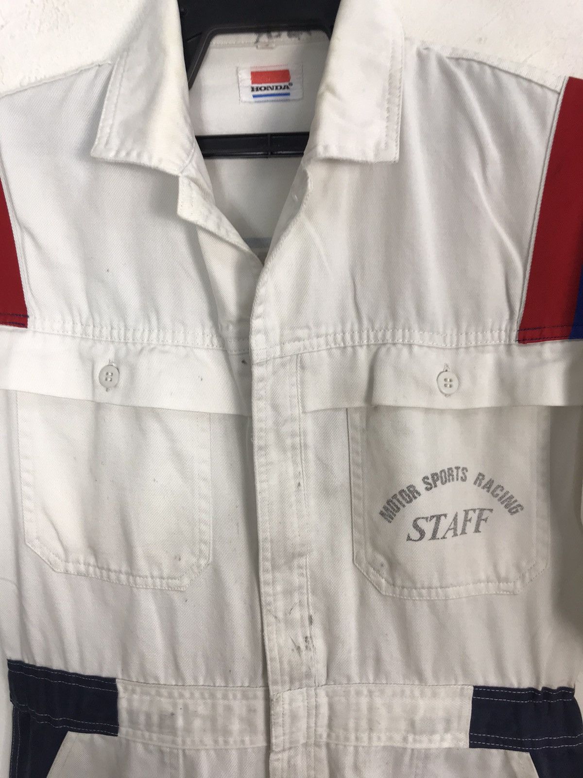 Honda Vintage 90s Honda Motorsport Racing Uniform Staff Overall Size US 37 - 3 Thumbnail