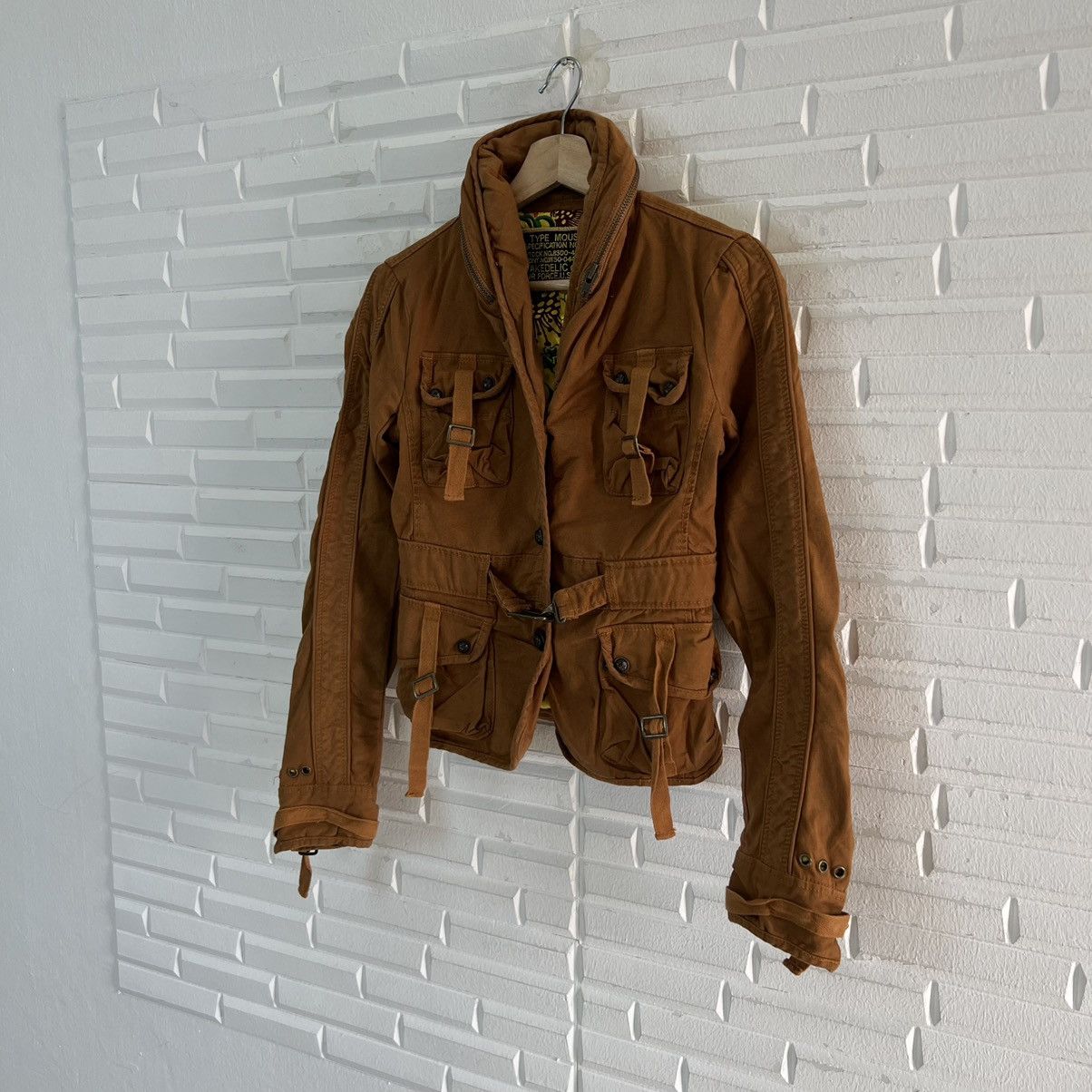 Japanese Brand VINTAGE CROPPED BIKER PARACHUTE BONDAGE JACKET Size US S / EU 44-46 / 1 - 2 Thumbnail