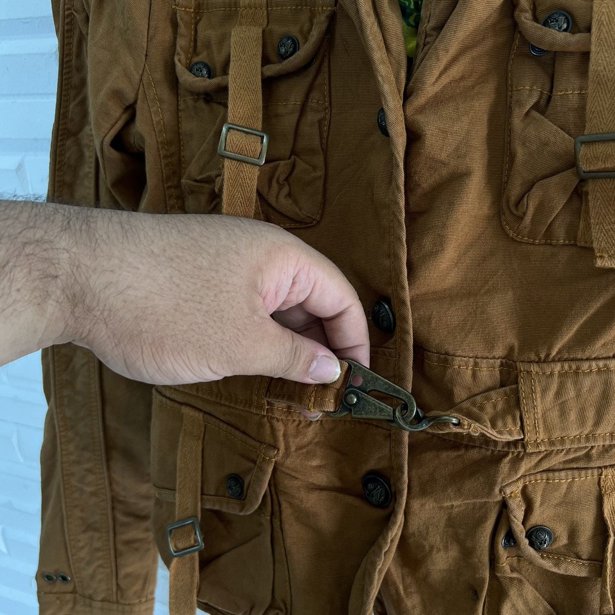 Japanese Brand VINTAGE CROPPED BIKER PARACHUTE BONDAGE JACKET Size US S / EU 44-46 / 1 - 10 Thumbnail