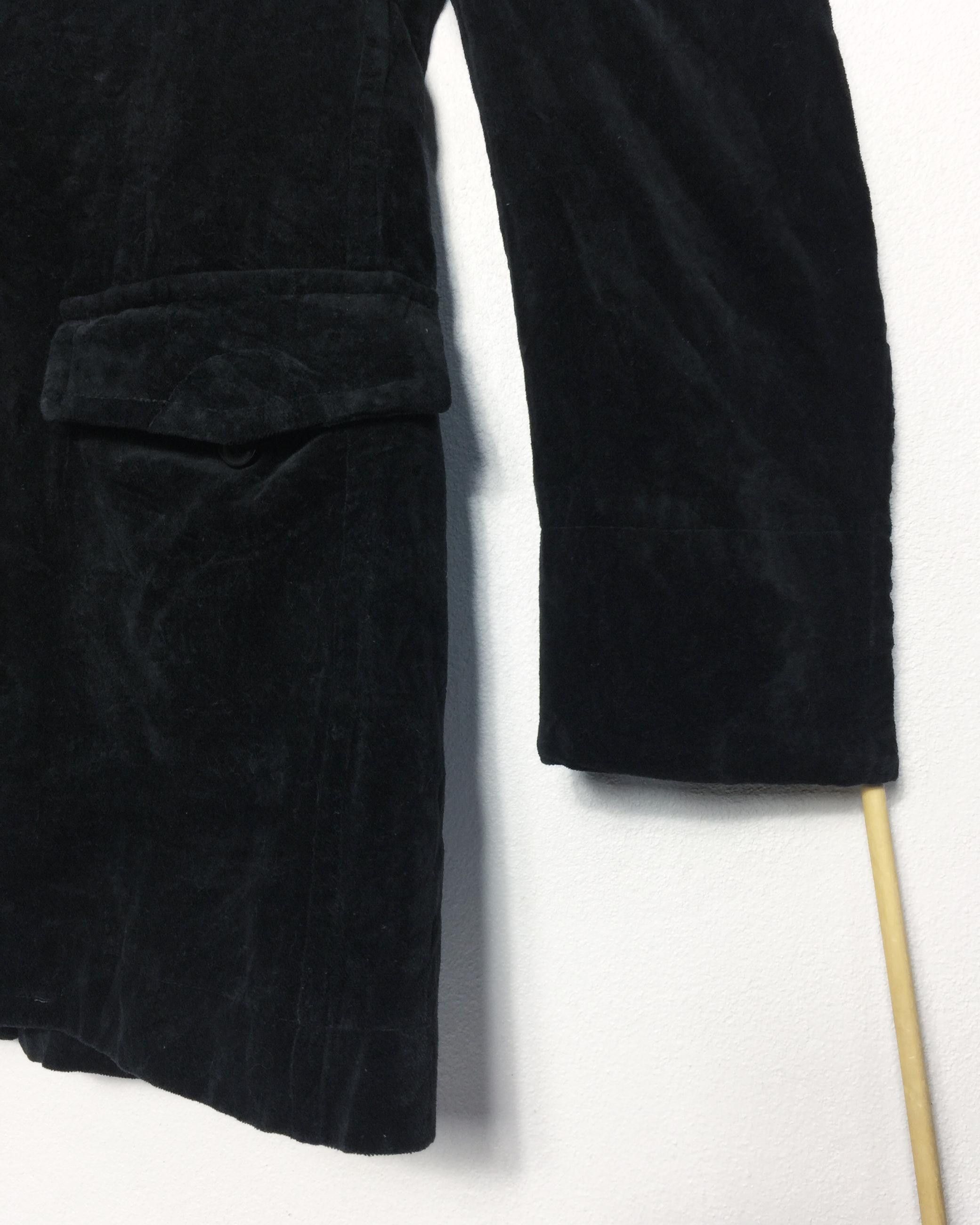 Ann Demeulemeester Rare Ann Demeulemeester Black Velvet Jacket Made in Italy Size US XXS / EU 40 - 5 Thumbnail