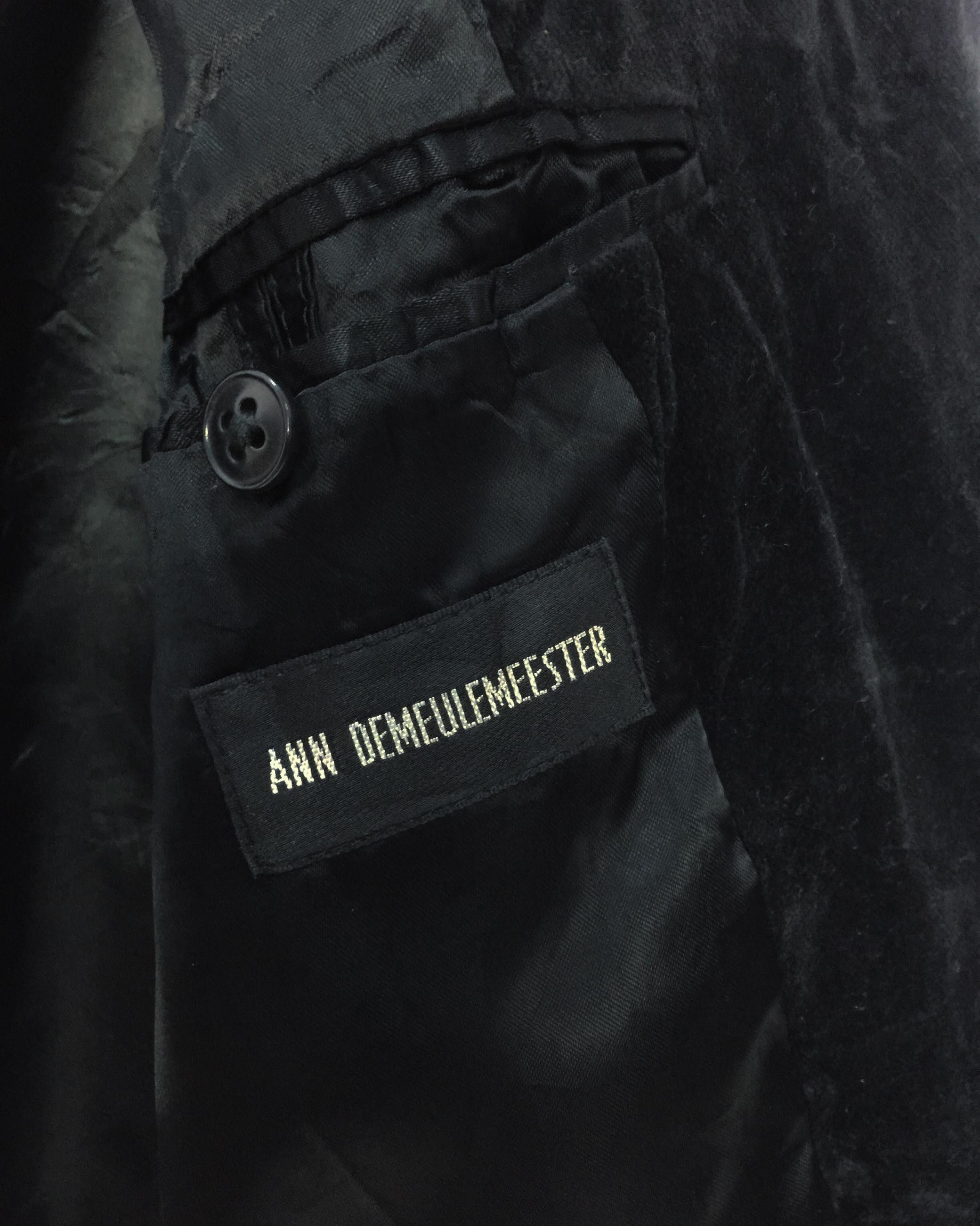 Ann Demeulemeester Rare Ann Demeulemeester Black Velvet Jacket Made in Italy Size US XXS / EU 40 - 10 Thumbnail