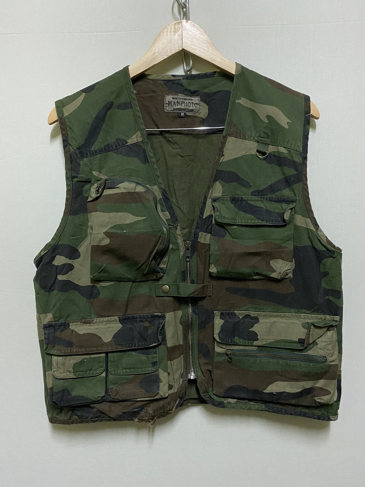 Designer Manphoto Tactical Army Vest Camouflage Vintage Size US M / EU 48-50 / 2 - 1 Thumbnail