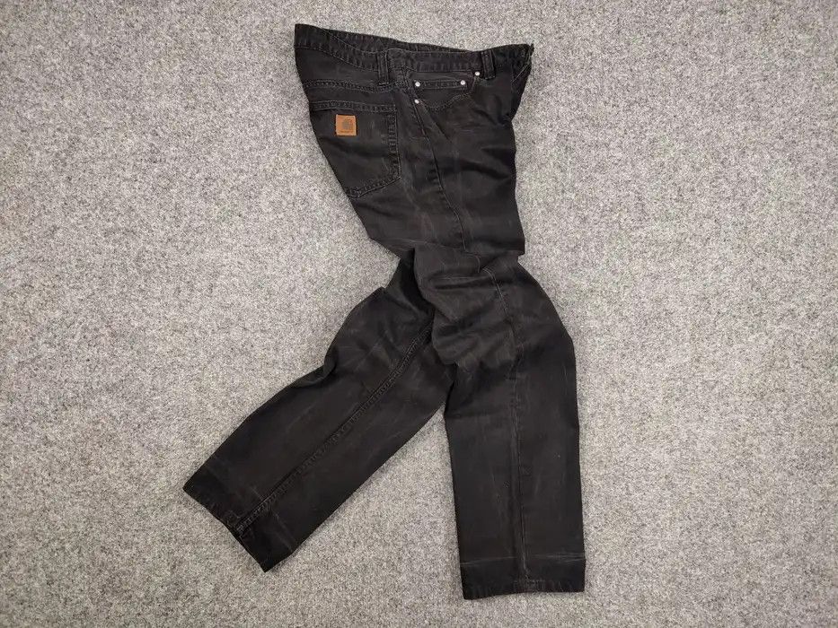 Carhartt Vintage 90's Carhartt Slim Pants Black Denim Casual Jeans Size US 31 - 7 Thumbnail
