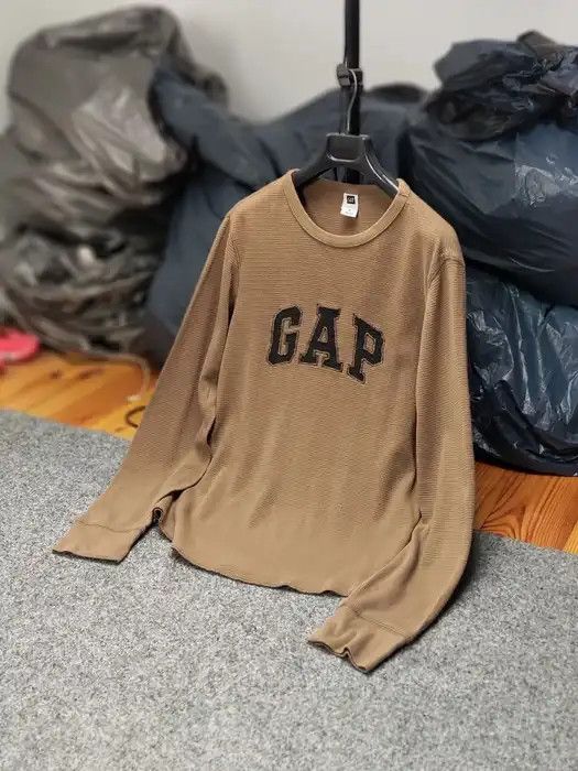 Gap Vintage 90's Gap light men's Sweatshirt in brown Logo Hype Size US M / EU 48-50 / 2 - 10 Thumbnail