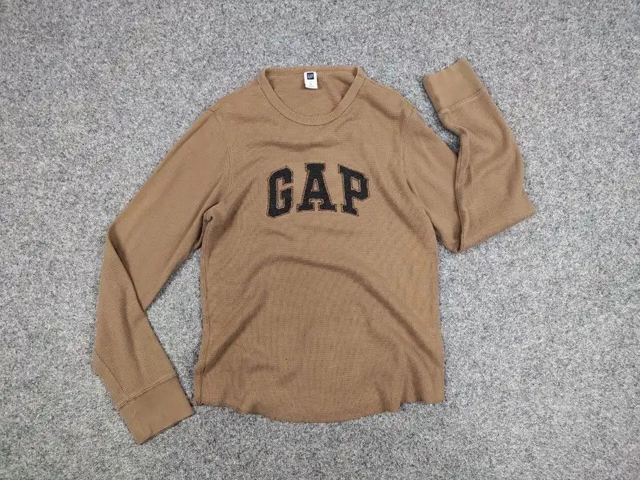 Gap Vintage 90's Gap light men's Sweatshirt in brown Logo Hype Size US M / EU 48-50 / 2 - 6 Thumbnail