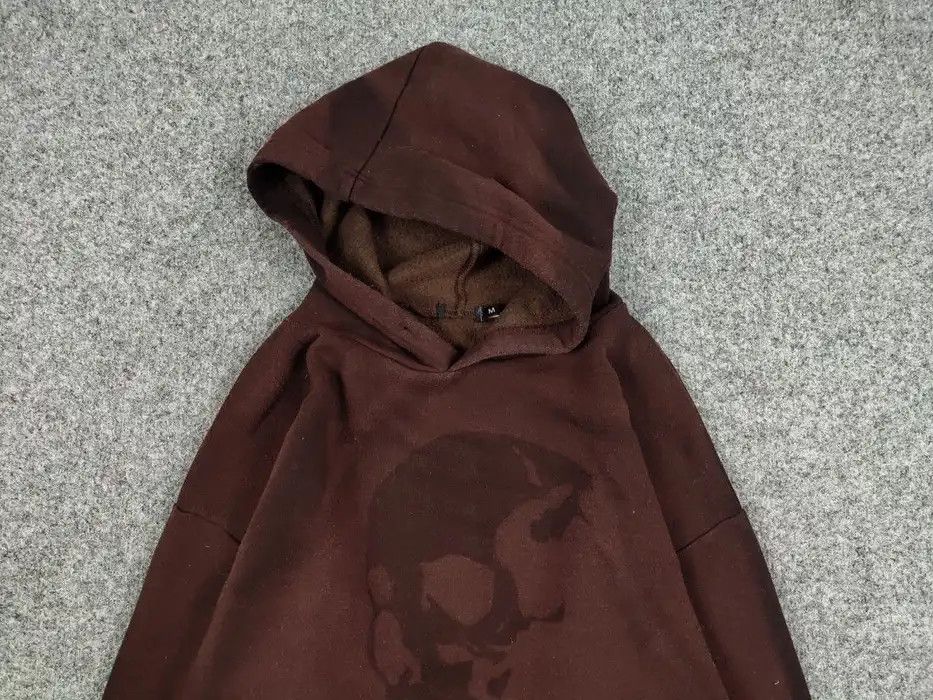 Japanese Brand 💀 Vintage 90's Sun Faded Silhouette Boxy Brown Blank Hoodie Size US M / EU 48-50 / 2 - 3 Thumbnail