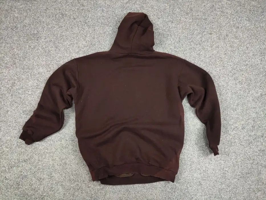 Japanese Brand 💀 Vintage 90's Sun Faded Silhouette Boxy Brown Blank Hoodie Size US M / EU 48-50 / 2 - 8 Thumbnail