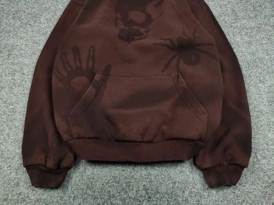 Japanese Brand 💀 Vintage 90's Sun Faded Silhouette Boxy Brown Blank Hoodie Size US M / EU 48-50 / 2 - 4 Thumbnail