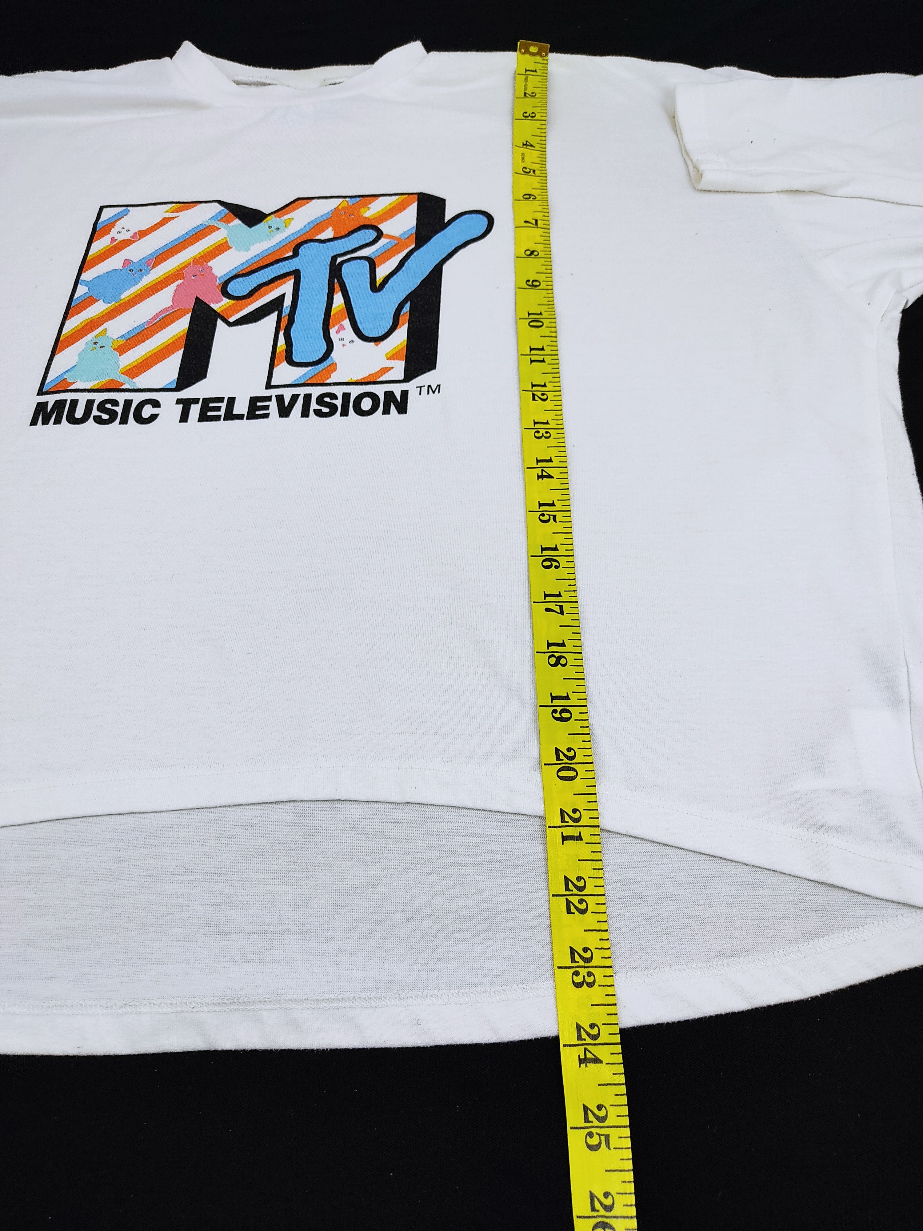 Mtv MTV Music Television Half Baggy Tee Crop Big Logo Brand Size XXL / US 16-18 / IT 52-54 - 5 Thumbnail