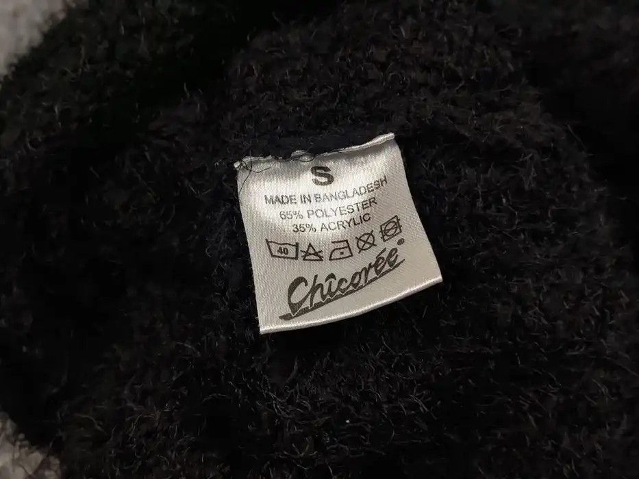 Japanese Brand Vintage 90's Japanese Black Mohair Style Fuzzy Sweater Size US S / EU 44-46 / 1 - 9 Thumbnail