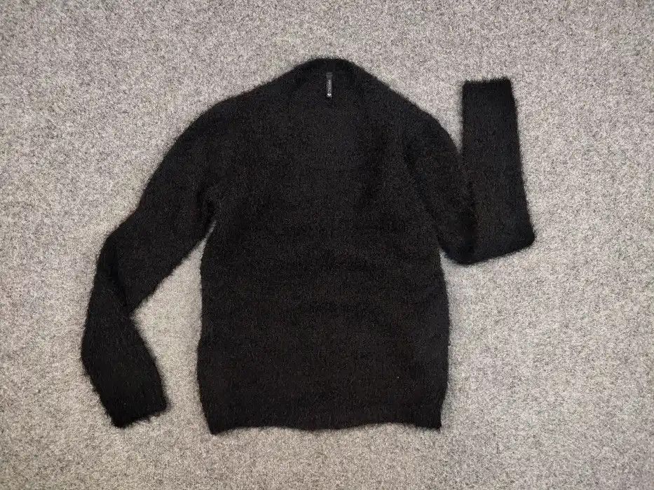 Japanese Brand Vintage 90's Japanese Black Mohair Style Fuzzy Sweater Size US S / EU 44-46 / 1 - 6 Thumbnail