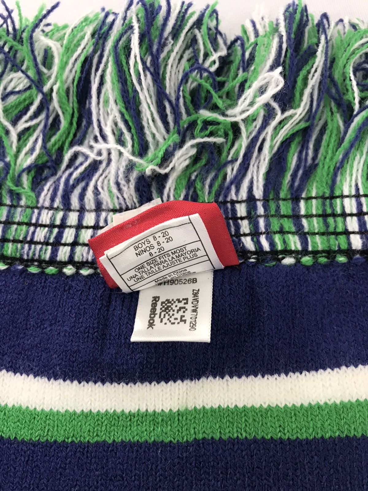 Vintage Muffler Scarf Reebok Vancouver Canucks NHL