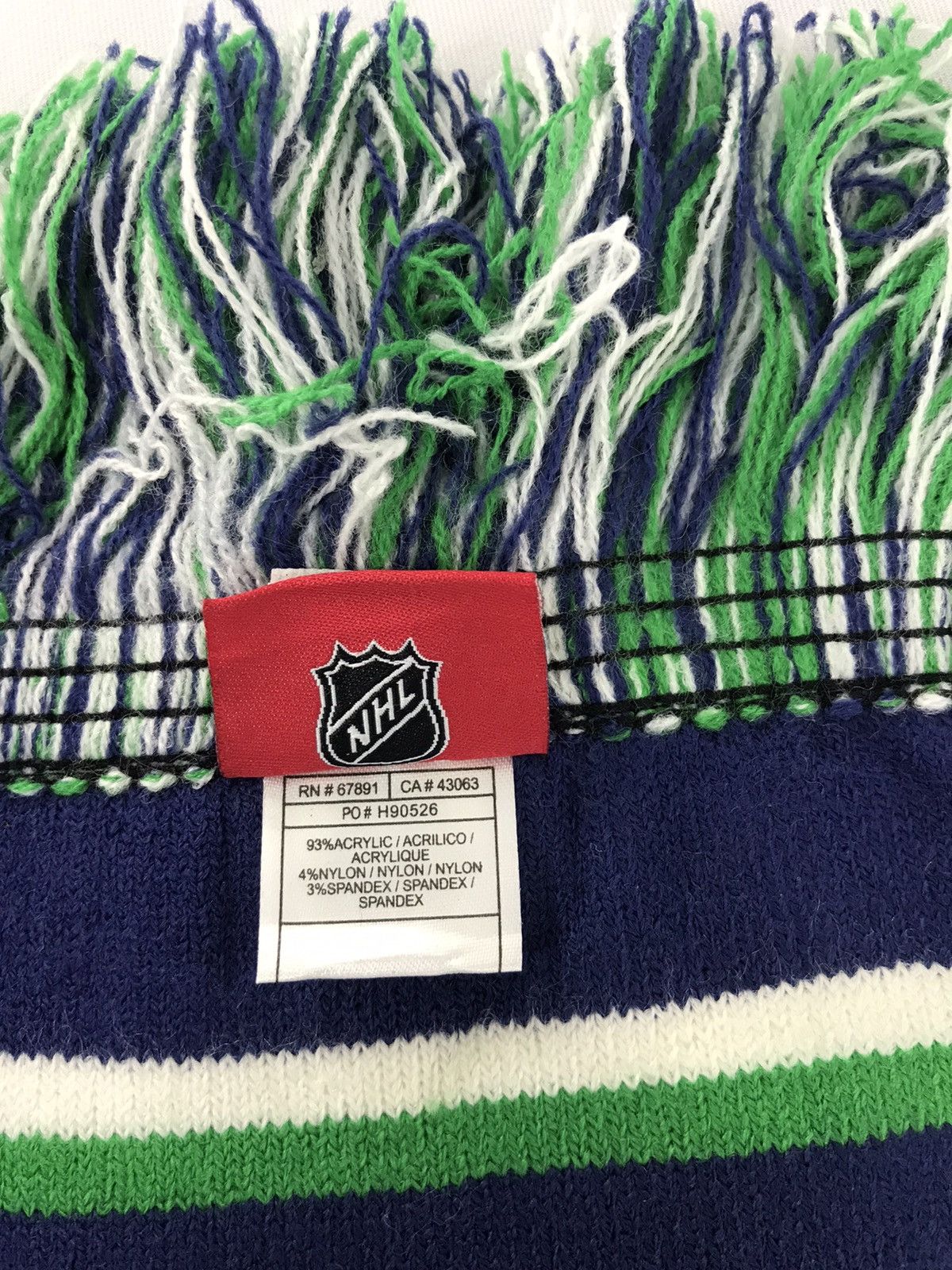 Vintage Muffler Scarf Reebok Vancouver Canucks NHL