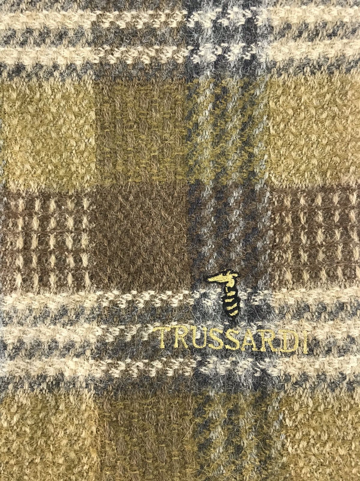 Designer × Trussardi Vintage Trussardi Plaid Checked Muffler Scarf Luxury Size ONE SIZE - 2 Thumbnail