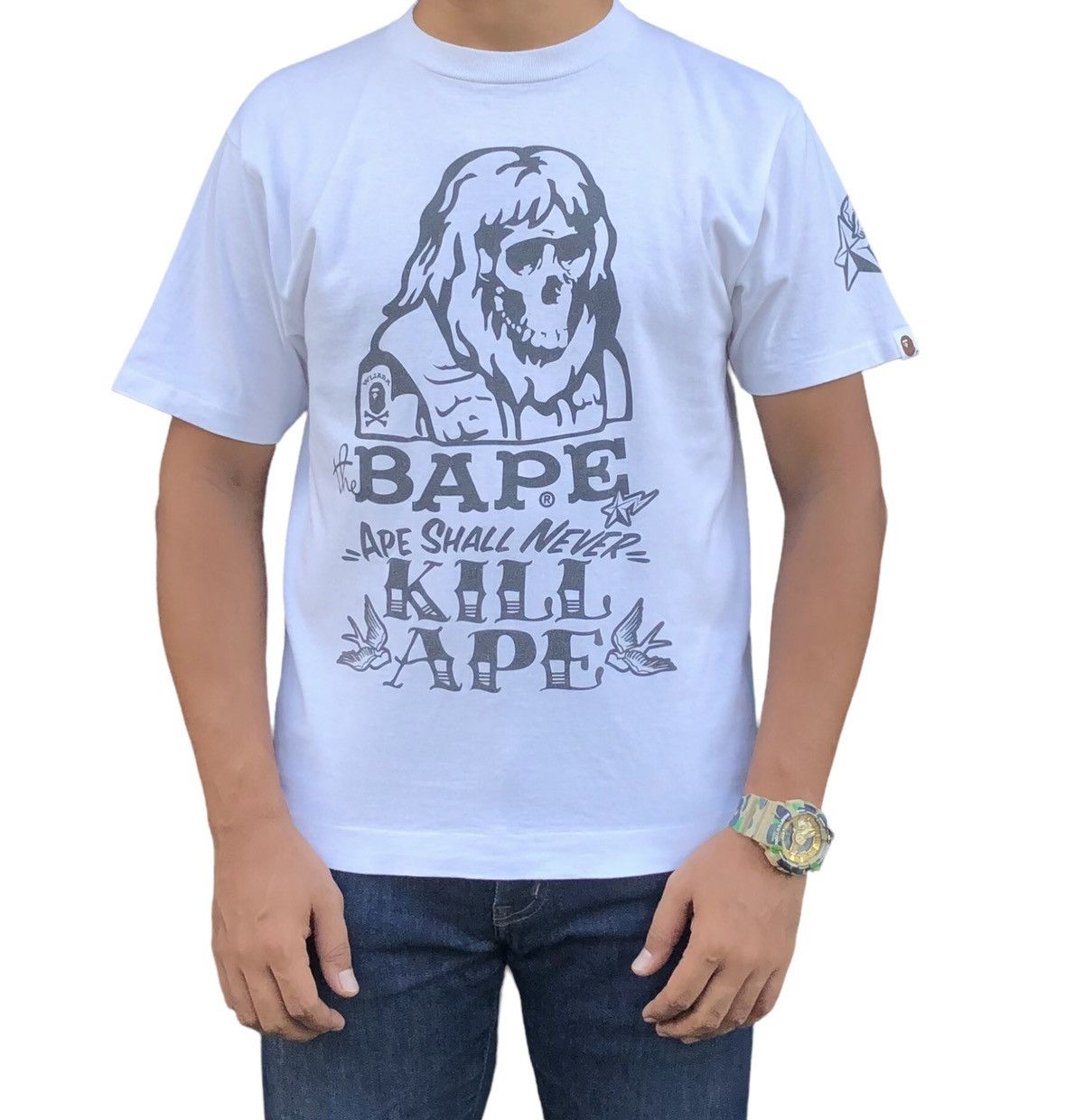 Bape WLIABA Tee Size US M / EU 48-50 / 2 - 1 Thumbnail