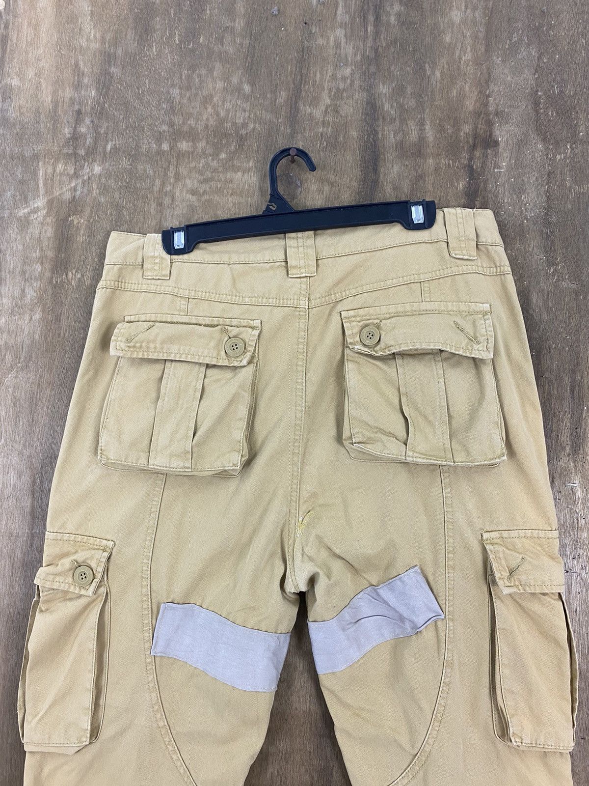 Japanese Brand DL Matchstick Reconstructed Patchwork Cargo Pants #W1779DL Size US 35 - 14 Thumbnail