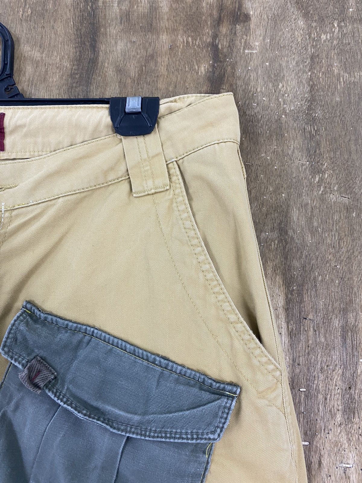 Japanese Brand DL Matchstick Reconstructed Patchwork Cargo Pants #W1779DL Size US 35 - 5 Thumbnail