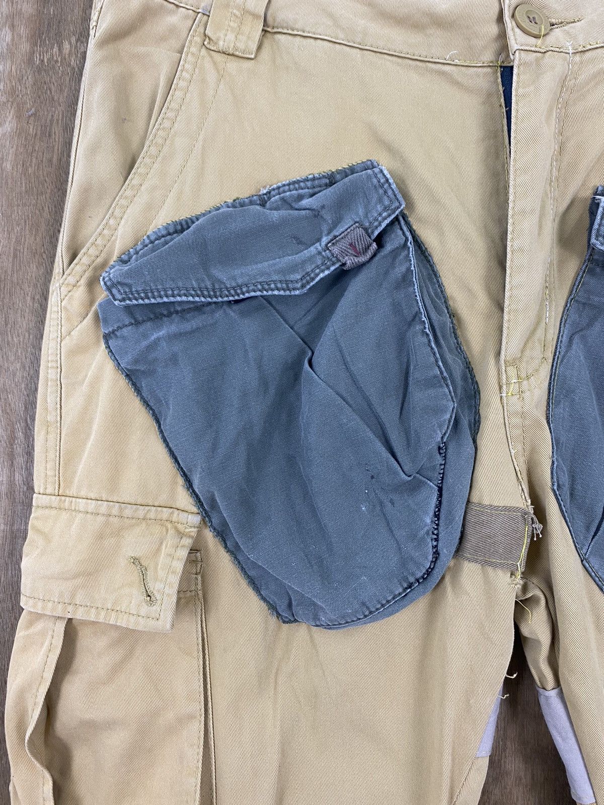 Japanese Brand DL Matchstick Reconstructed Patchwork Cargo Pants #W1779DL Size US 35 - 6 Thumbnail