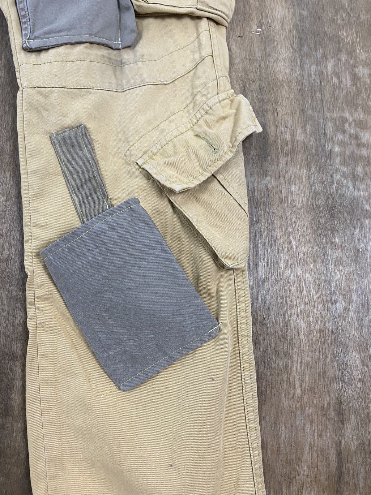Japanese Brand DL Matchstick Reconstructed Patchwork Cargo Pants #W1779DL Size US 35 - 11 Thumbnail