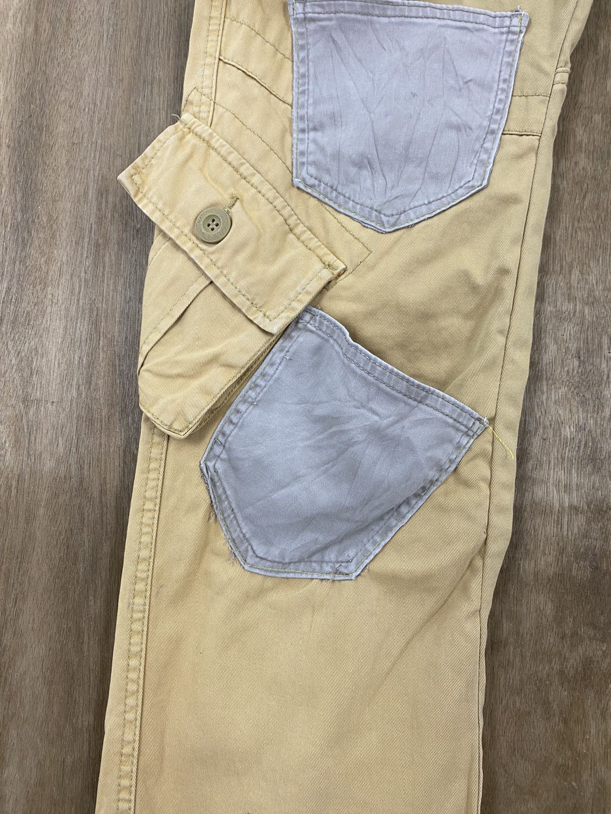 Japanese Brand DL Matchstick Reconstructed Patchwork Cargo Pants #W1779DL Size US 35 - 10 Thumbnail