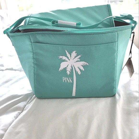 Pink PINK VS Palm Tree Soft Beach Cooler Bag Size ONE SIZE - 5 Thumbnail