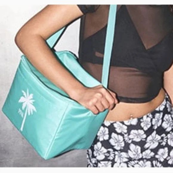 Pink PINK VS Palm Tree Soft Beach Cooler Bag Size ONE SIZE - 4 Thumbnail