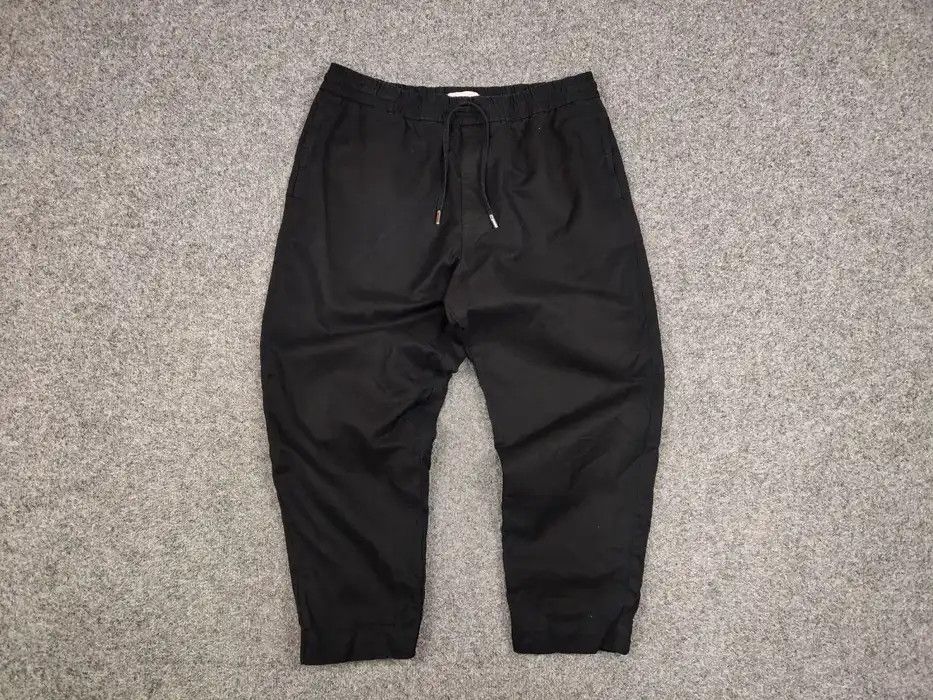 Mr P. Mr P. Porter Designer Black Cropped Mens Lined Cotton Pants Size US 34 / EU 50 - 4 Thumbnail