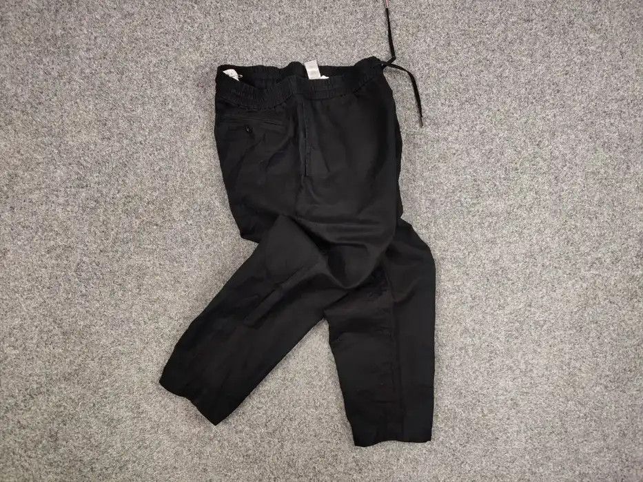 Mr P. Mr P. Porter Designer Black Cropped Mens Lined Cotton Pants Size US 34 / EU 50 - 1 Thumbnail