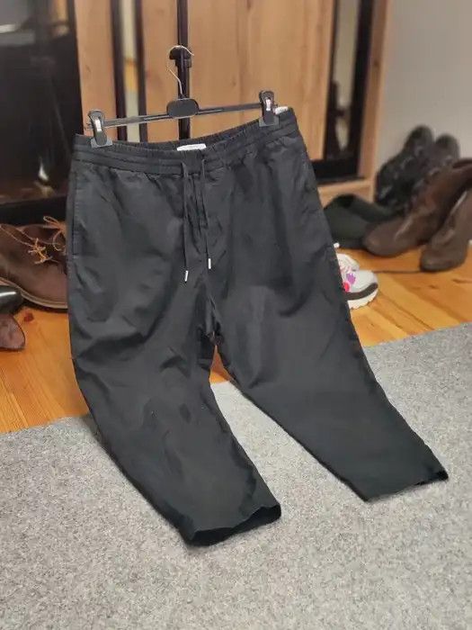 Mr P. Mr P. Porter Designer Black Cropped Mens Lined Cotton Pants Size US 34 / EU 50 - 10 Thumbnail