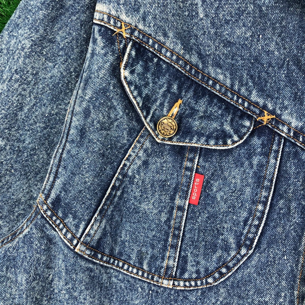 Japanese Brand Vintage 90's Denim Jacket Nice Design by Gaz & Electricite Size US L / EU 52-54 / 3 - 7 Thumbnail