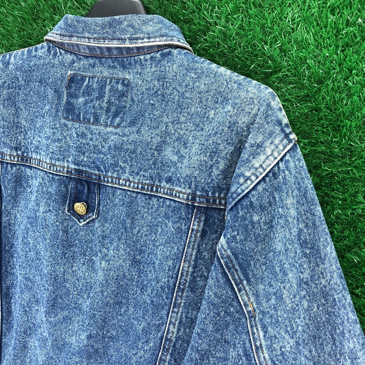 Japanese Brand Vintage 90's Denim Jacket Nice Design by Gaz & Electricite Size US L / EU 52-54 / 3 - 5 Thumbnail