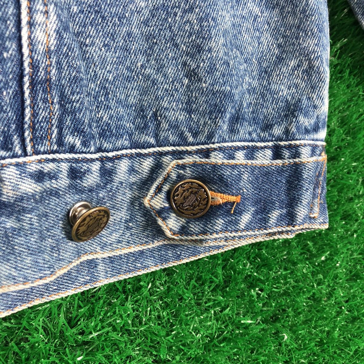 Japanese Brand Vintage 90's Denim Jacket Nice Design by Gaz & Electricite Size US L / EU 52-54 / 3 - 10 Thumbnail