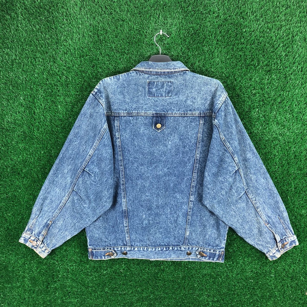 Japanese Brand Vintage 90's Denim Jacket Nice Design by Gaz & Electricite Size US L / EU 52-54 / 3 - 4 Thumbnail