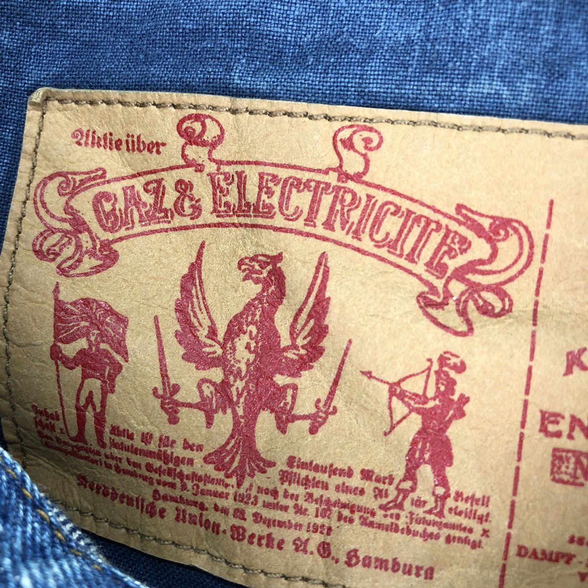 Japanese Brand Vintage 90's Denim Jacket Nice Design by Gaz & Electricite Size US L / EU 52-54 / 3 - 17 Thumbnail