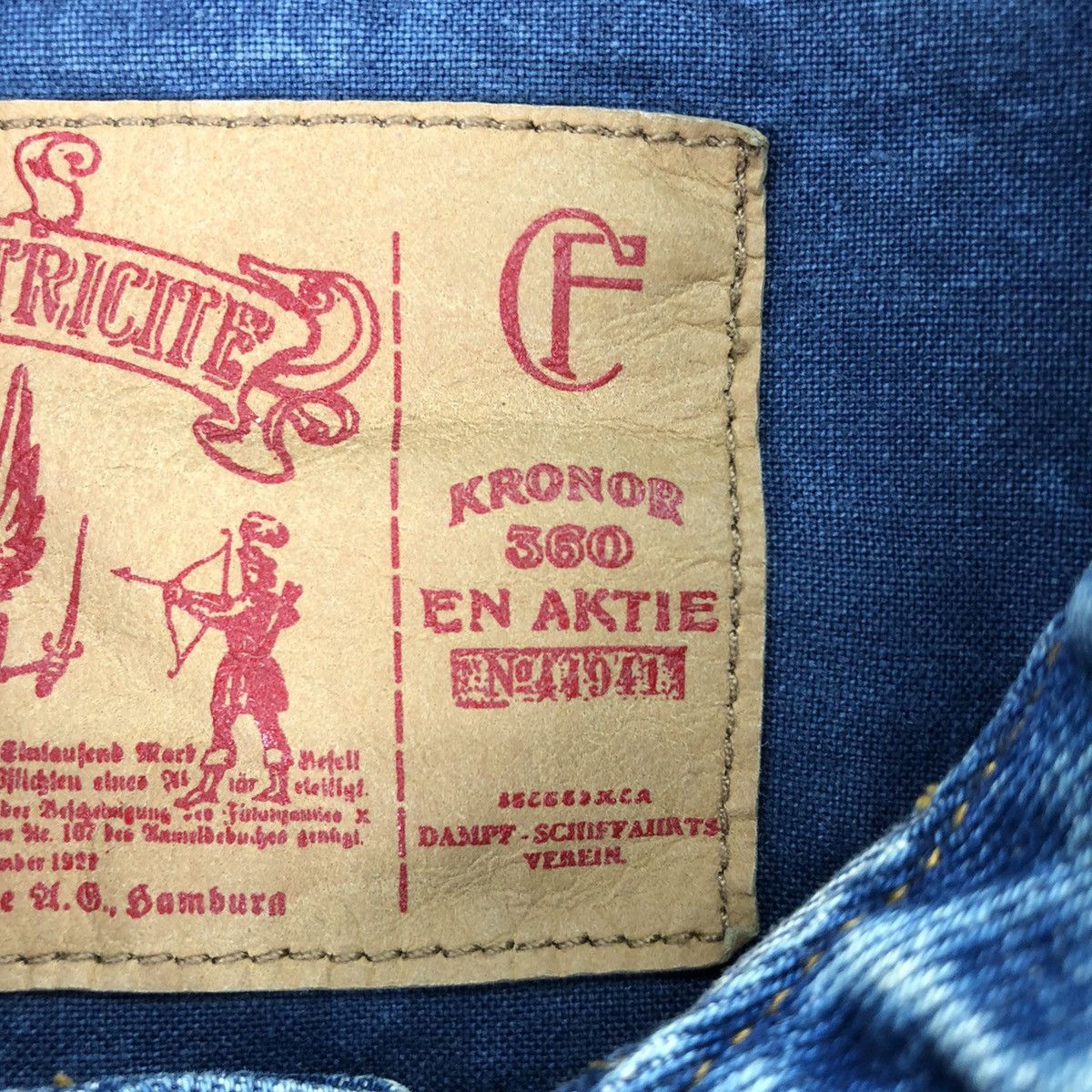 Japanese Brand Vintage 90's Denim Jacket Nice Design by Gaz & Electricite Size US L / EU 52-54 / 3 - 18 Thumbnail