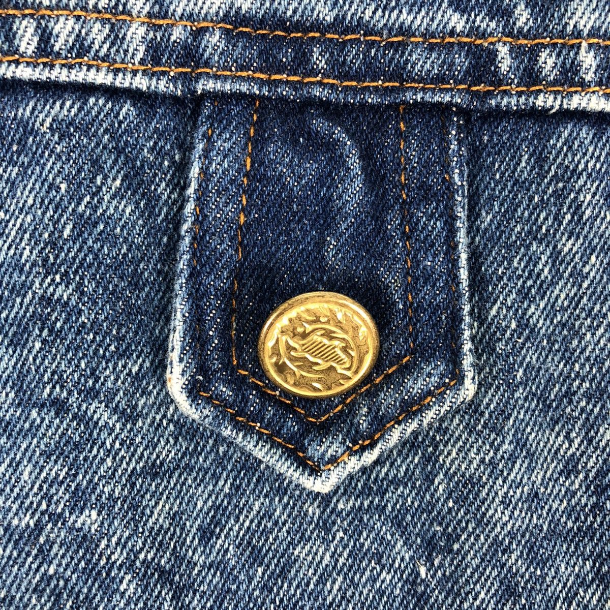 Japanese Brand Vintage 90's Denim Jacket Nice Design by Gaz & Electricite Size US L / EU 52-54 / 3 - 9 Thumbnail