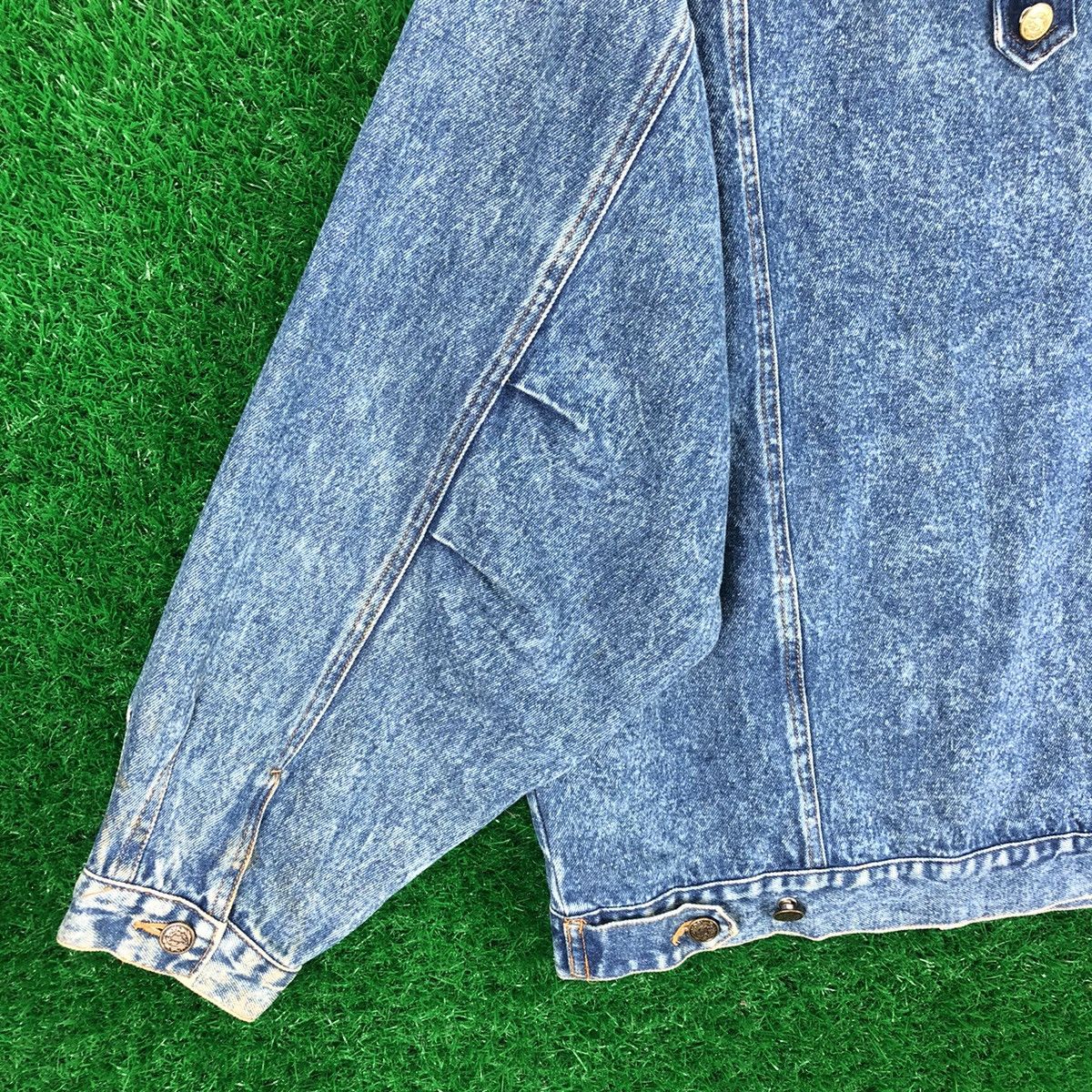 Japanese Brand Vintage 90's Denim Jacket Nice Design by Gaz & Electricite Size US L / EU 52-54 / 3 - 6 Thumbnail