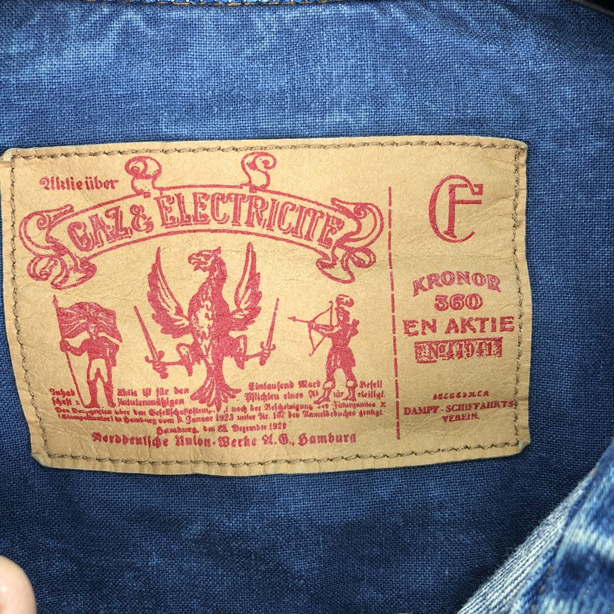 Japanese Brand Vintage 90's Denim Jacket Nice Design by Gaz & Electricite Size US L / EU 52-54 / 3 - 16 Thumbnail