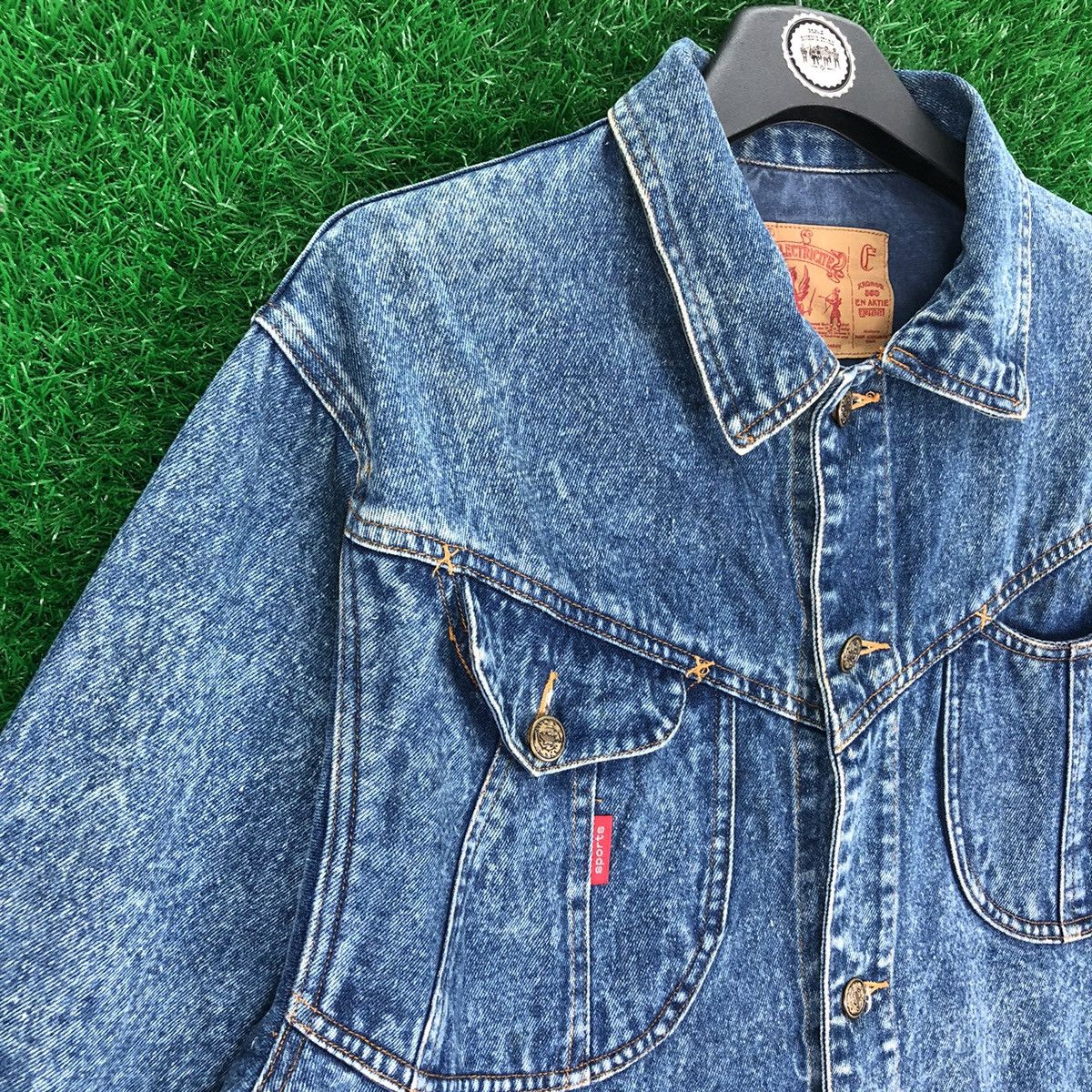 Japanese Brand Vintage 90's Denim Jacket Nice Design by Gaz & Electricite Size US L / EU 52-54 / 3 - 2 Thumbnail