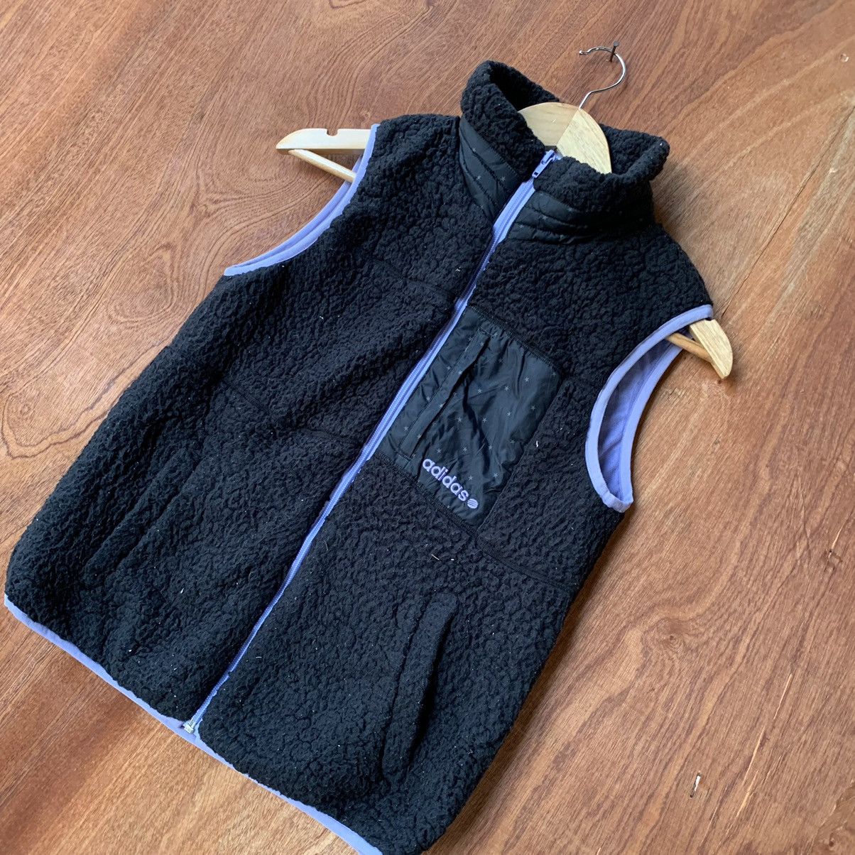Adidas × Vintage Vtg Adidas vest fleece jacket Size S / US 4 / IT 40 - 2 Thumbnail