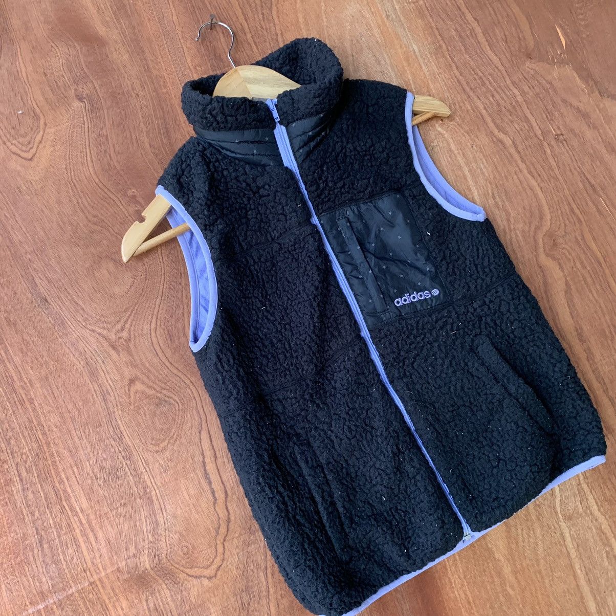 Adidas × Vintage Vtg Adidas vest fleece jacket Size S / US 4 / IT 40 - 3 Thumbnail