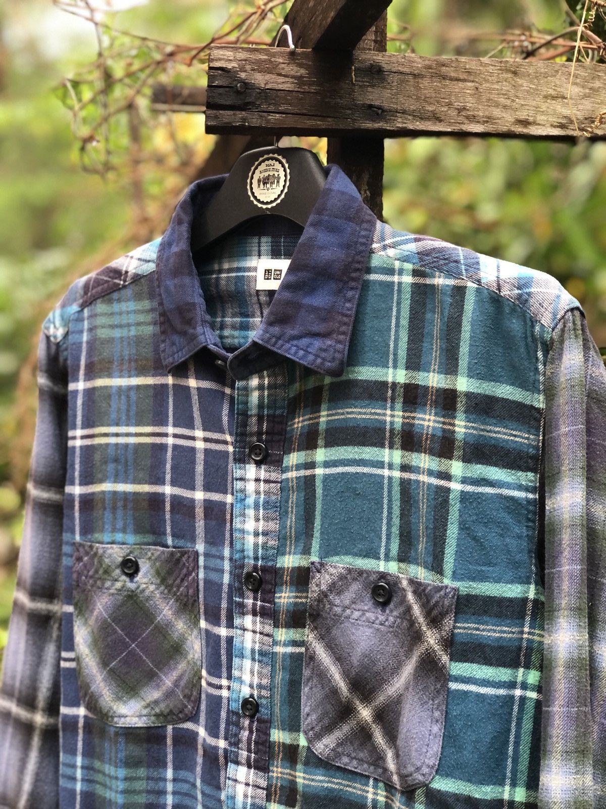 Uniqlo Uniqlo Flannel Multi Shadow Plaid Travis Scott Style Shirts Size US S / EU 44-46 / 1 - 2 Thumbnail