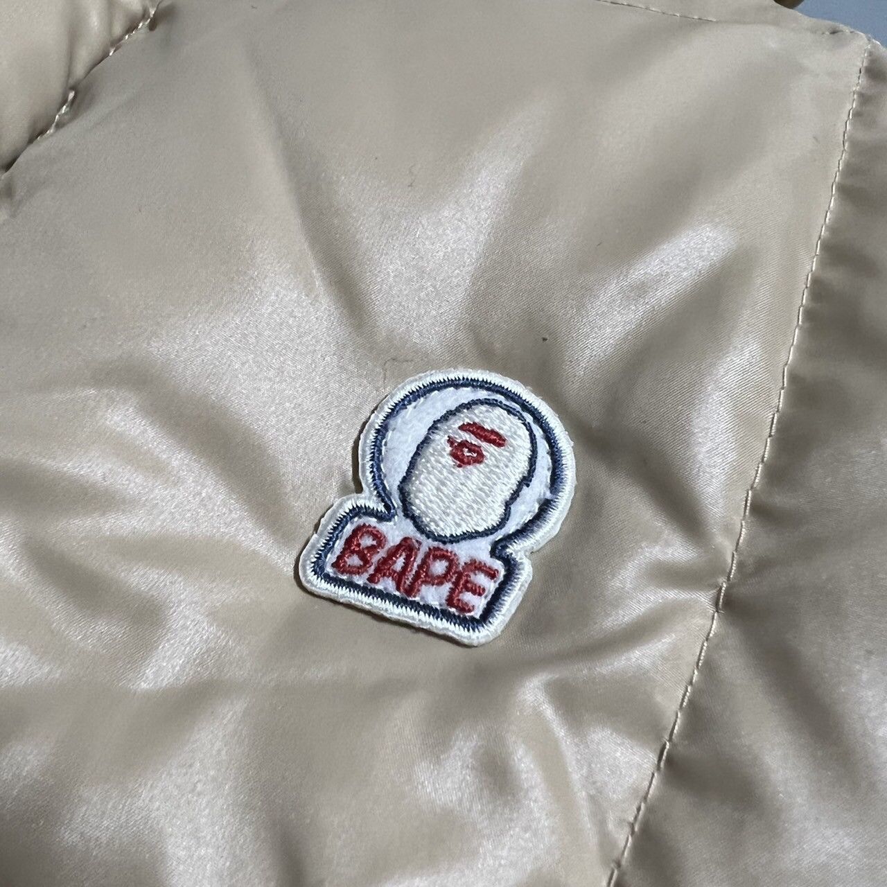 Bape BAPE APE HEAD Puffer vest beige/Red check Size US M / EU 48-50 / 2 - 2 Thumbnail