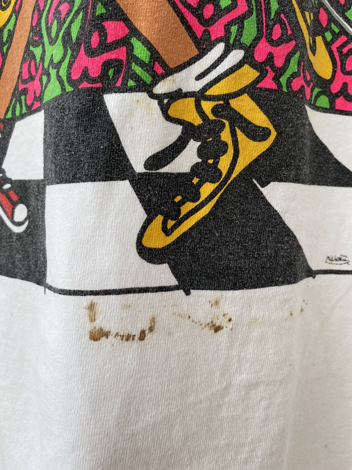 Band Tees Vintage 90s B’Z Japanese Guitarist Tak Matsumoto White Tee Size US XL / EU 56 / 4 - 12 Thumbnail